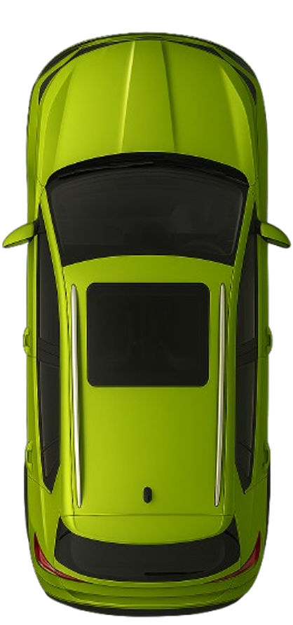 Top view of car